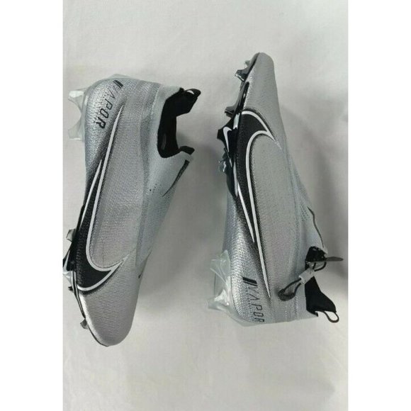Sz16 / Nike Men\'s /  Platinum Grey Vapor Edge Elite 360 Flyknit Football Cleat main image 6